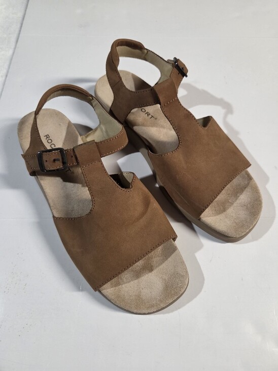 Rockport Shoes - Rockport Brown Open-Toe Slingback Sandals